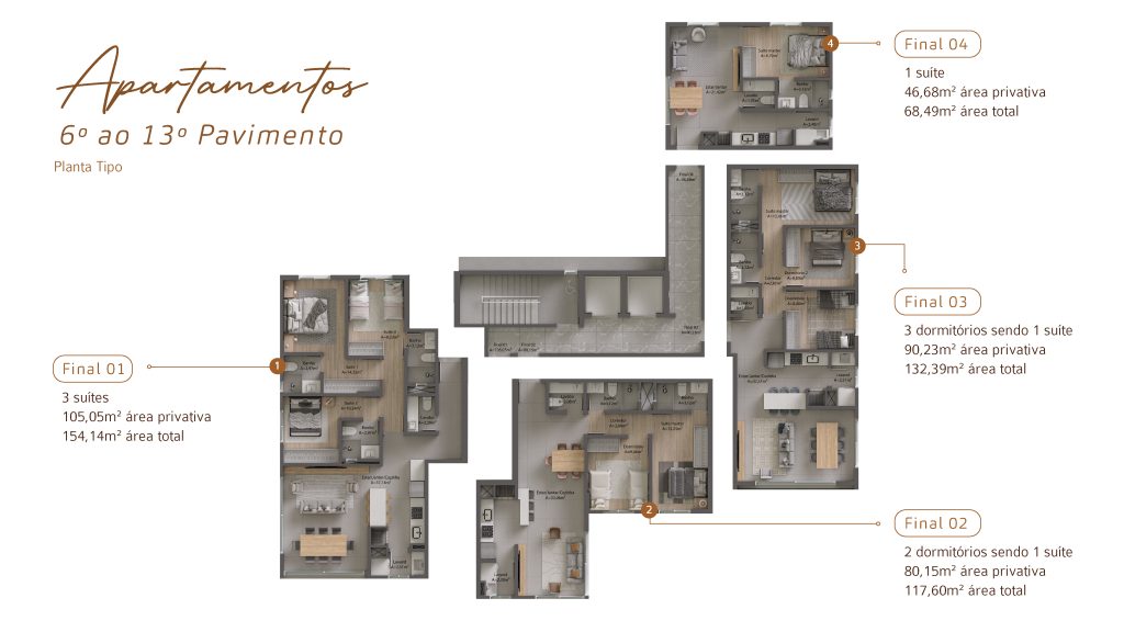 6° ao 13° Pavimento